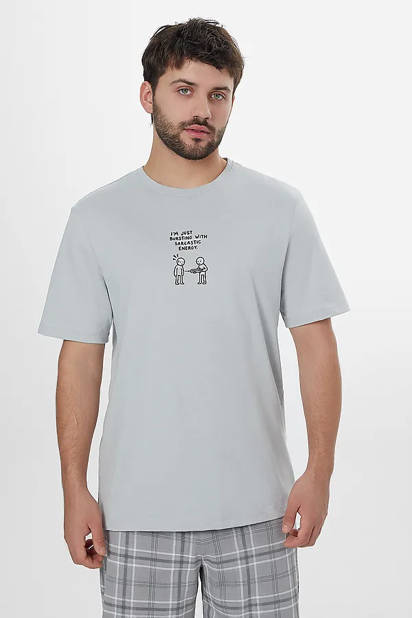 Пижама MARK FORMELLE, св.серый +св.серая клетка - фото 2