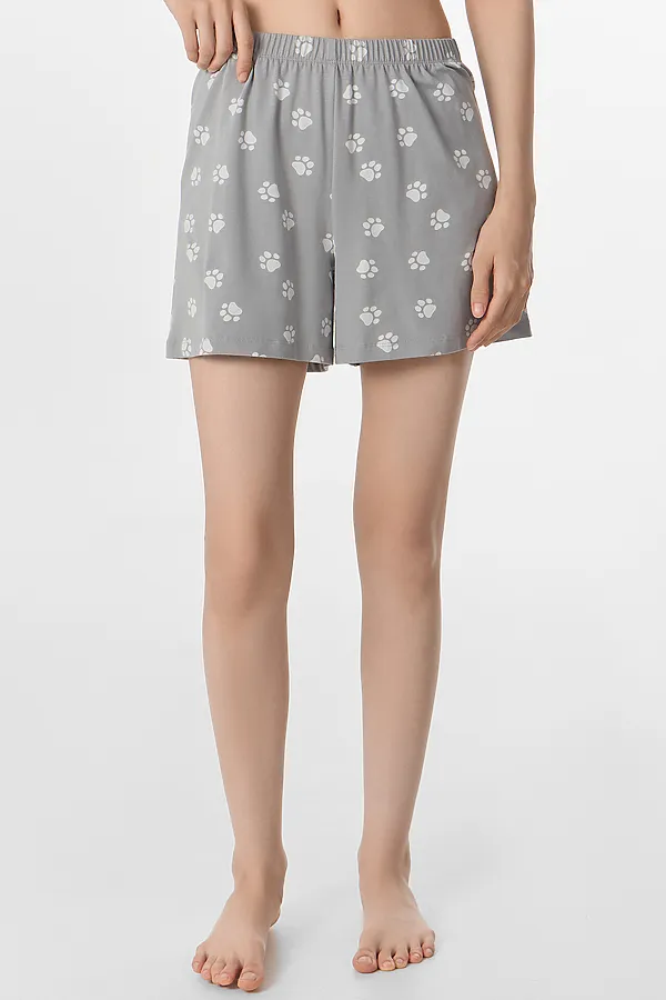 Пижама MARK FORMELLE, молочный +лапки на сером - фото 2