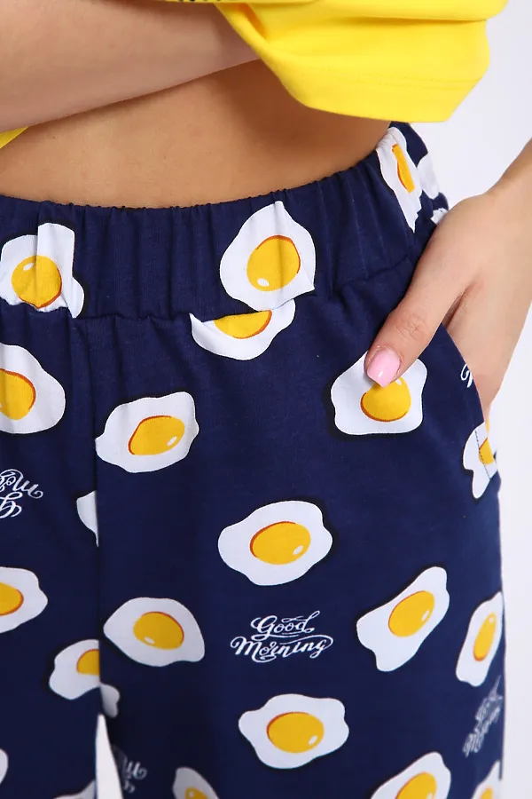 Костюм с брюками арт. КД-00-007 НАТАЛИ, желтый/яичница - фото 2