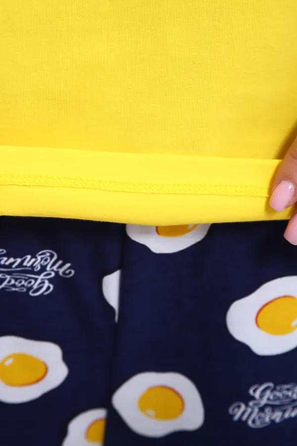 Костюм с брюками арт. КД-00-007 НАТАЛИ, желтый/яичница - фото 2