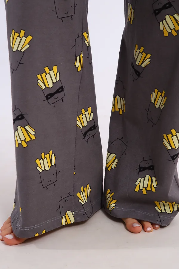 Костюм с брюками арт. КД-00-007 НАТАЛИ, серый меланж/картошка фри - фото 2