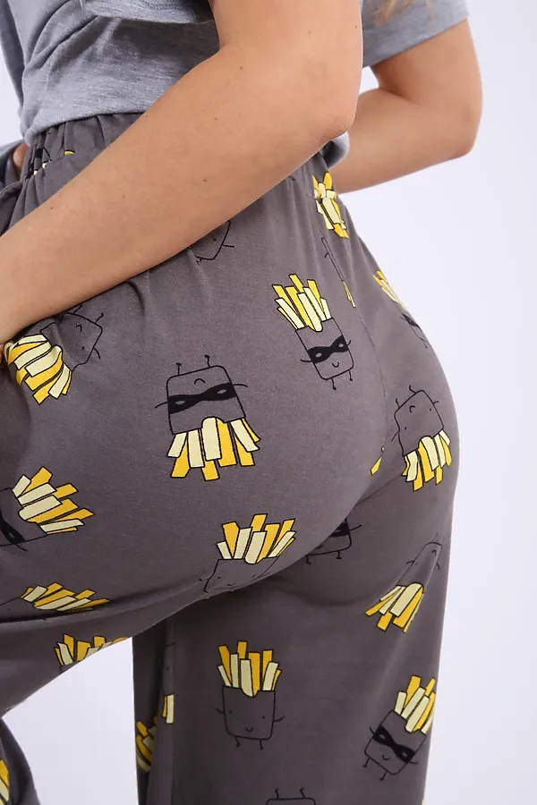 Костюм с брюками арт. КД-00-007 НАТАЛИ, серый меланж/картошка фри - фото 2