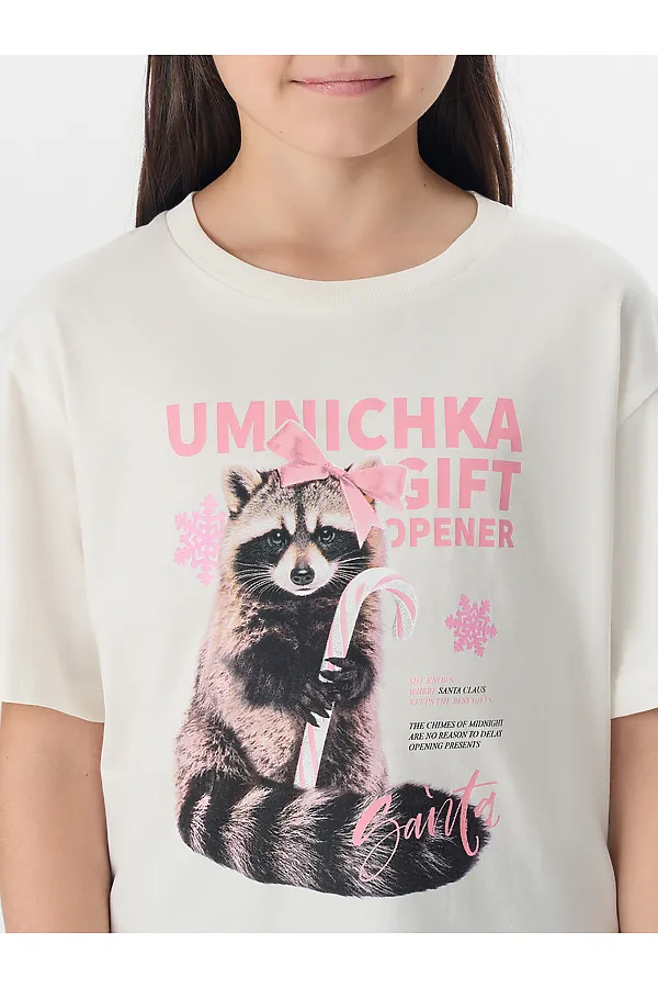 Футболка MARK FORMELLE, св.молочный +печать3 - фото 2