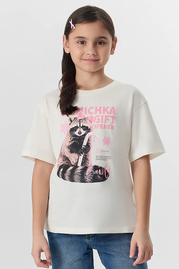 Футболка MARK FORMELLE, св.молочный +печать3 - фото 2