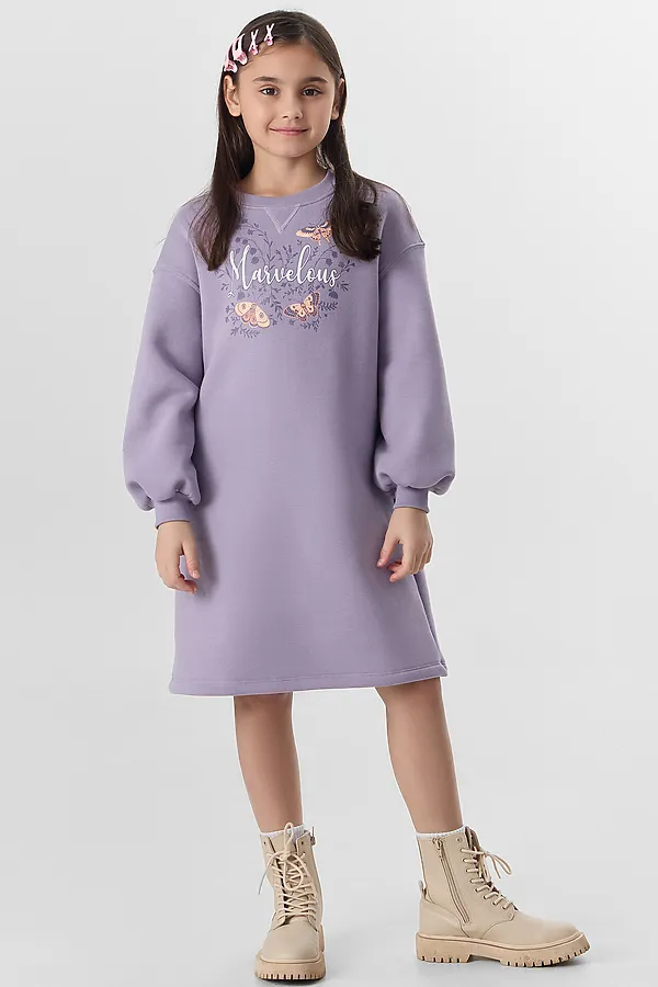 Платье MARK FORMELLE, лиловый +печать1 - фото 2