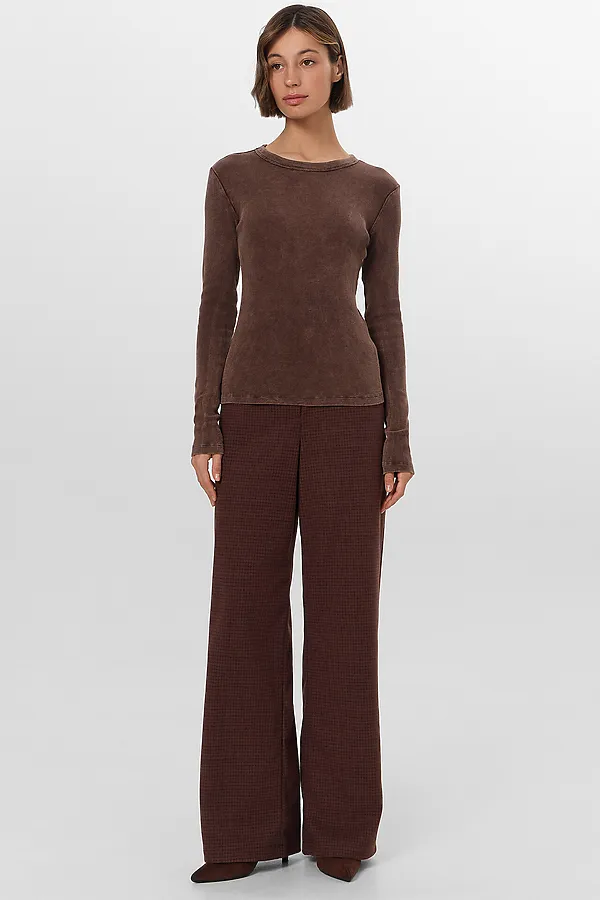 Брюки MARK FORMELLE, шоколадная клетка - фото 2