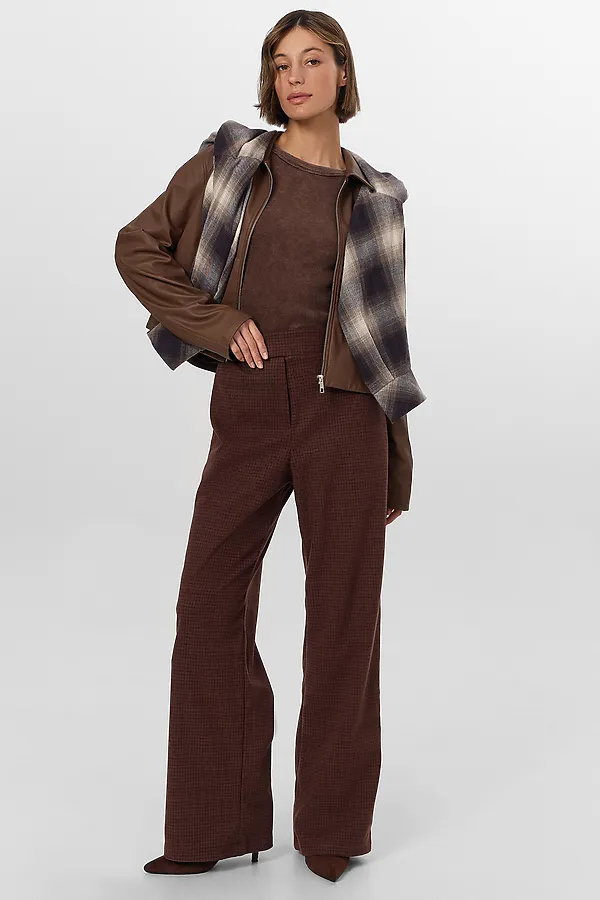 Брюки MARK FORMELLE, шоколадная клетка - фото 2