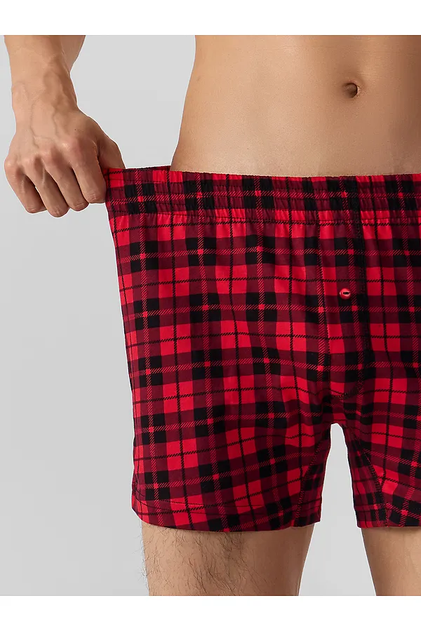 Трусы MARK FORMELLE, черная клетка на красном - фото 2