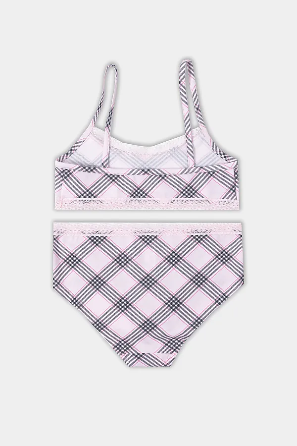 Комплект (Топ+Трусы) MARK FORMELLE, клетка черно -розовая - фото 2