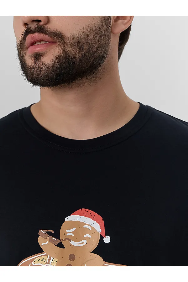 Пижама MARK FORMELLE, черный +печенье на черном - фото 2