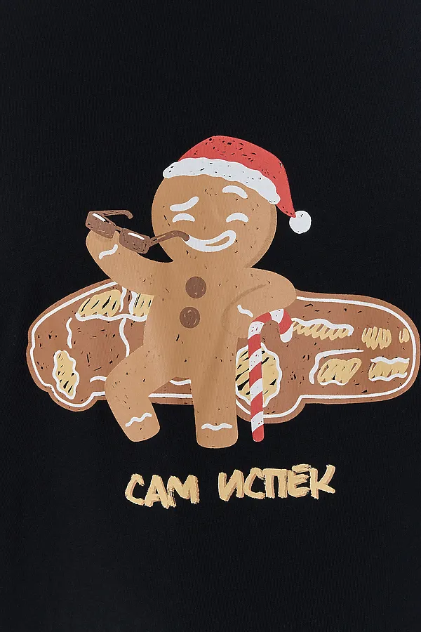 Пижама MARK FORMELLE, черный +печенье на черном - фото 2