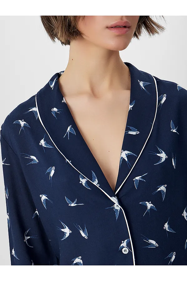 Пижама MARK FORMELLE, ласточки на синем - фото 2