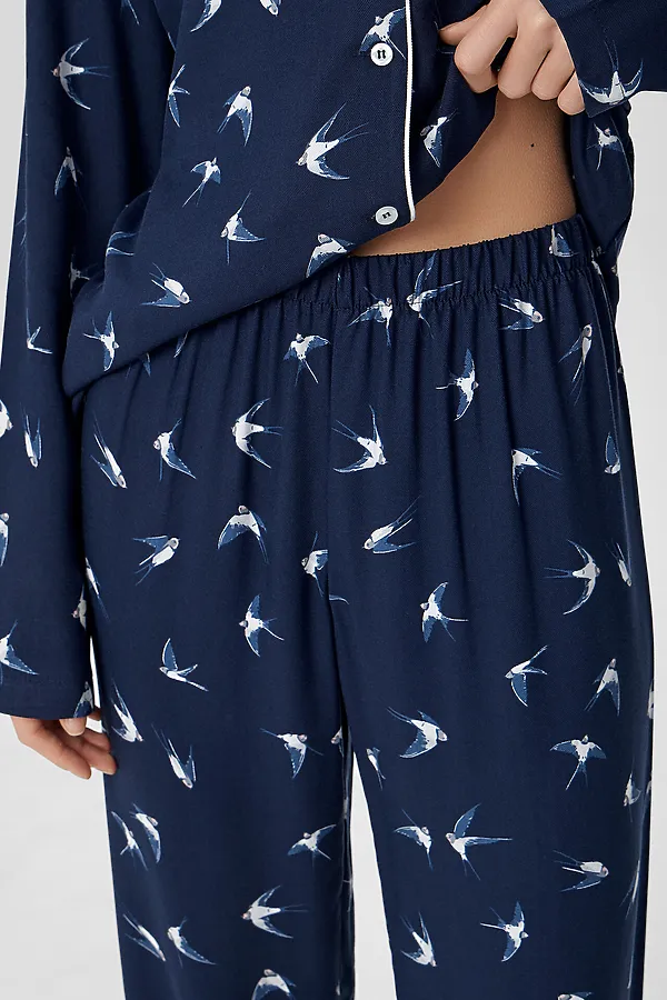 Пижама MARK FORMELLE, ласточки на синем - фото 2