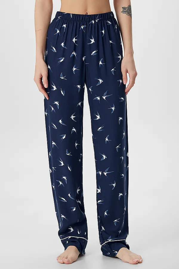 Пижама MARK FORMELLE, ласточки на синем - фото 2