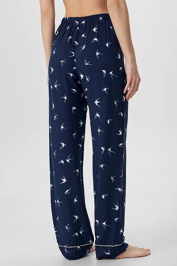 Пижама MARK FORMELLE, ласточки на синем - фото 2