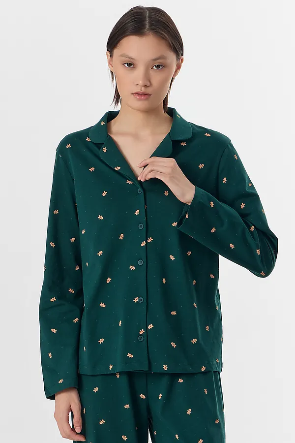 Пижама MARK FORMELLE, печеньки на т.зеленом - фото 2