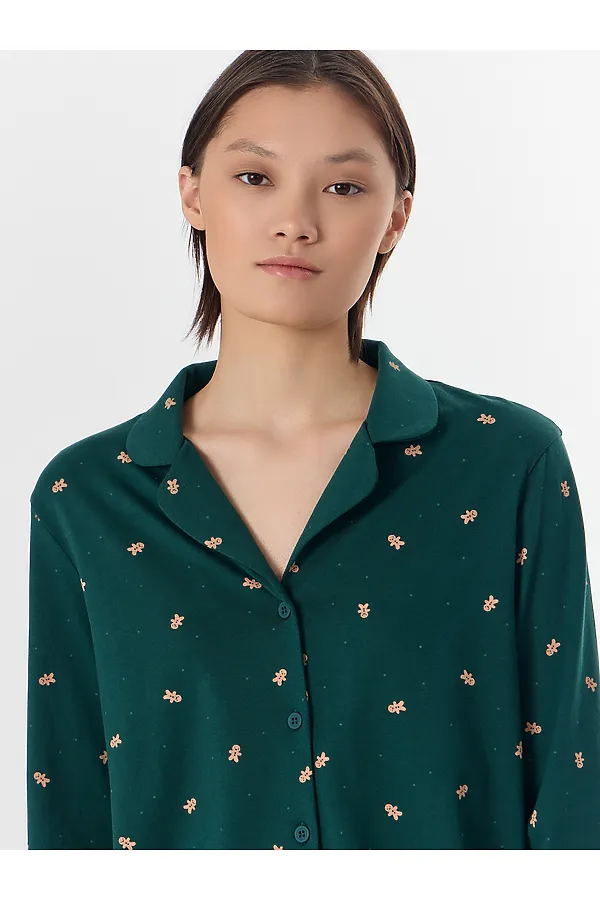 Пижама MARK FORMELLE, печеньки на т.зеленом - фото 2