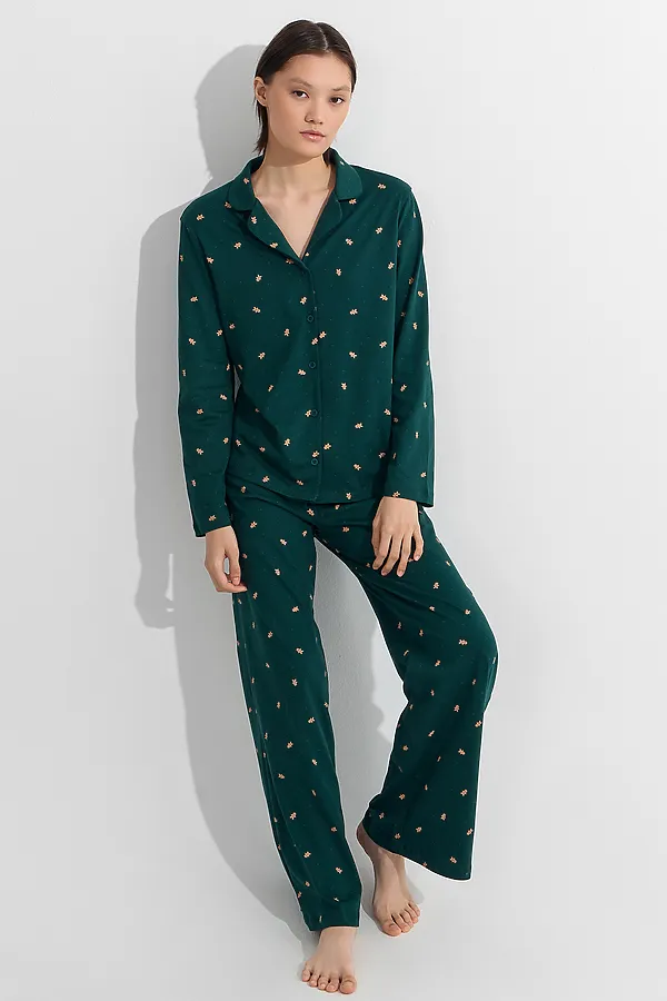 Пижама MARK FORMELLE, печеньки на т.зеленом - фото 2