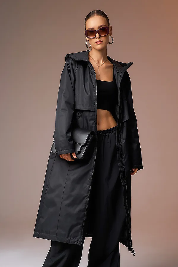 Плащ HOOPS, черный - фото 2