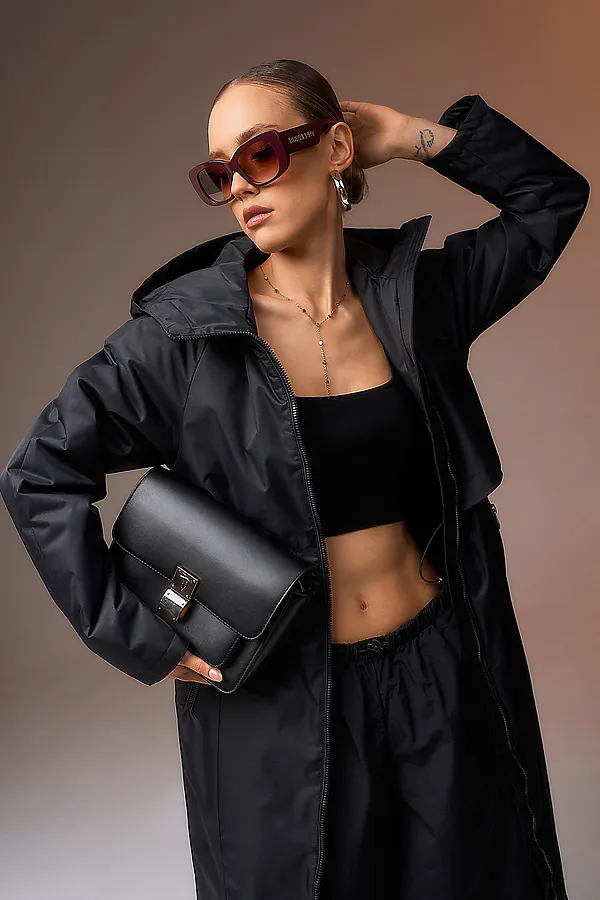 Плащ HOOPS, черный - фото 2