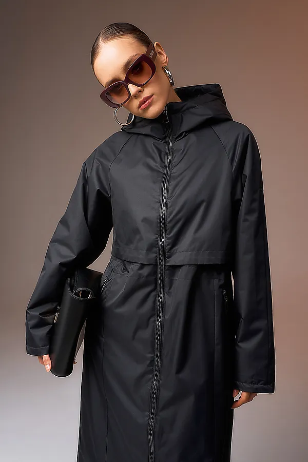 Плащ HOOPS, черный - фото 2