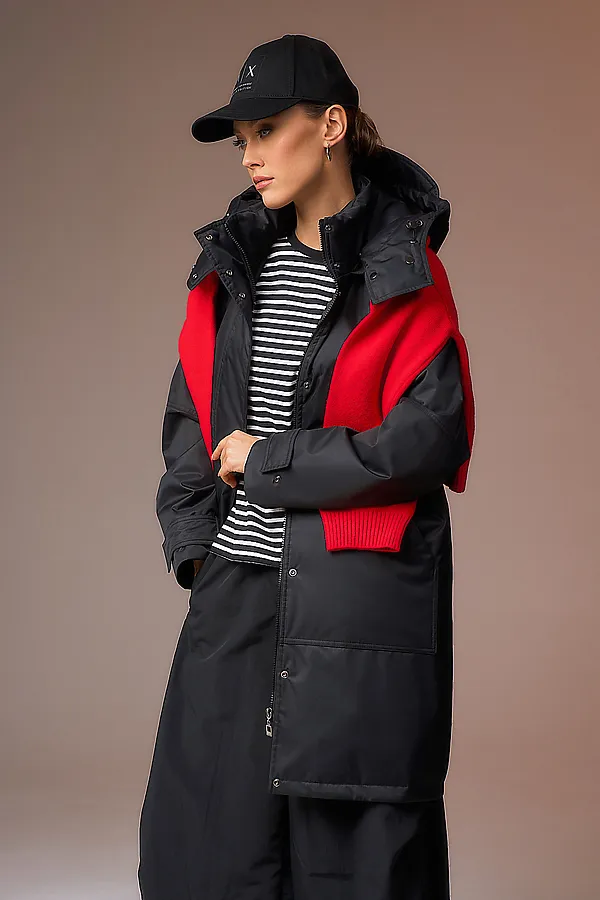 Плащ HOOPS, черный - фото 2