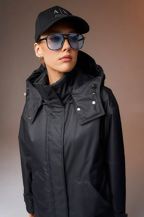 Плащ HOOPS, черный - фото 2