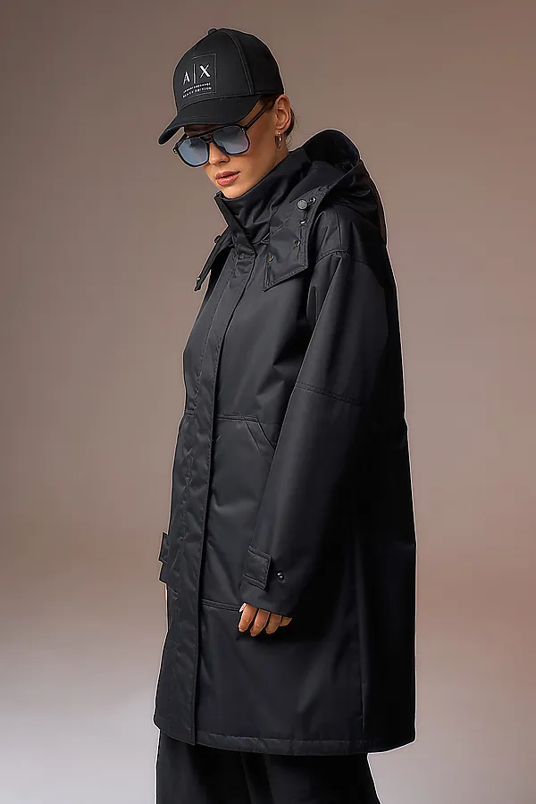 Плащ HOOPS, черный - фото 2