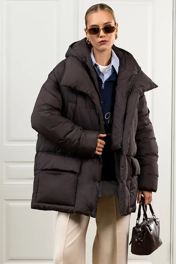 Пуховик HOOPS, коричневый - фото 2