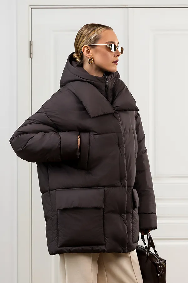 Пуховик HOOPS, коричневый - фото 2