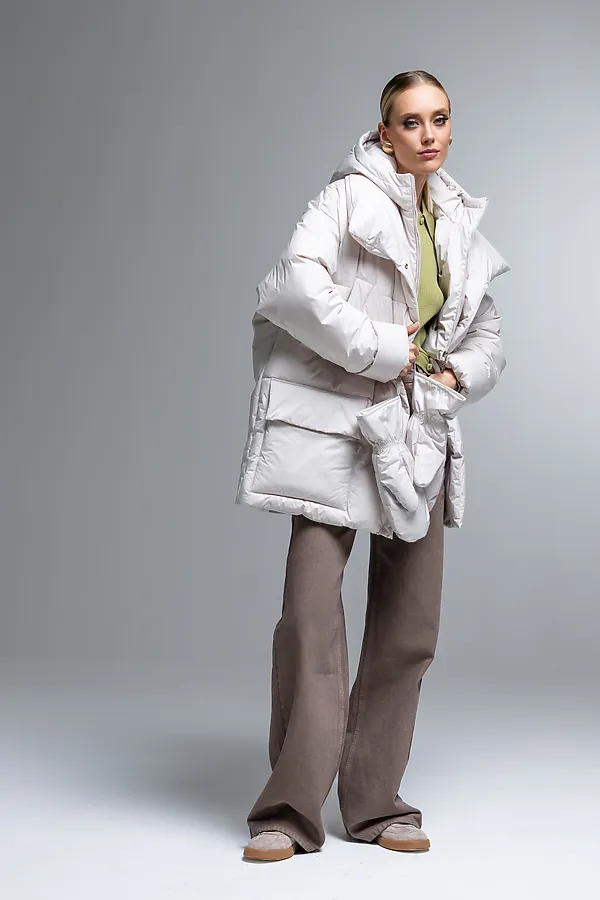 Пуховик HOOPS, светло-бежевый - фото 2