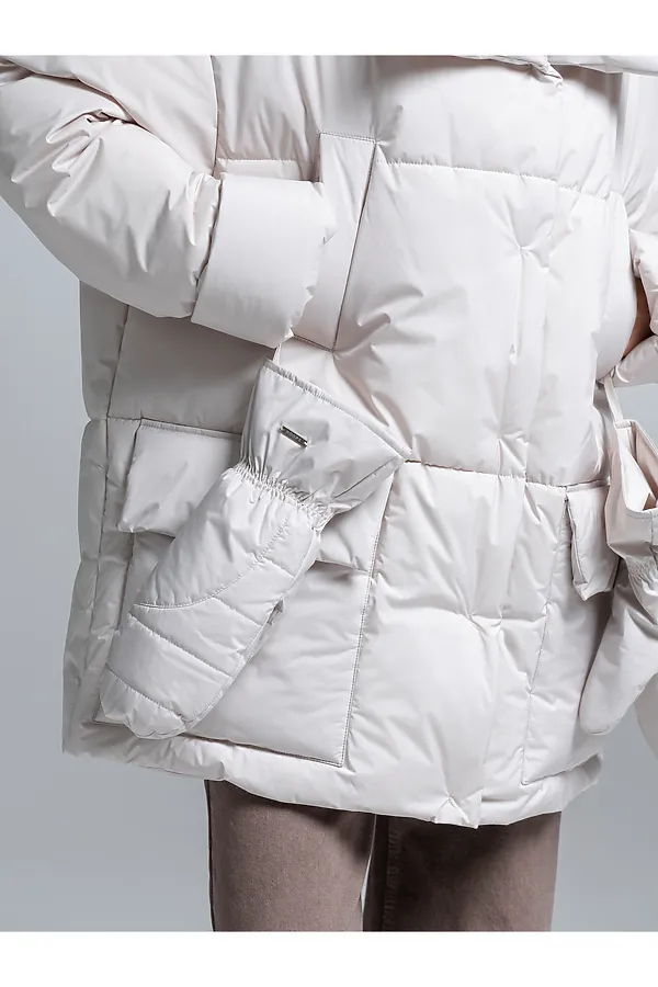 Пуховик HOOPS, светло-бежевый - фото 2