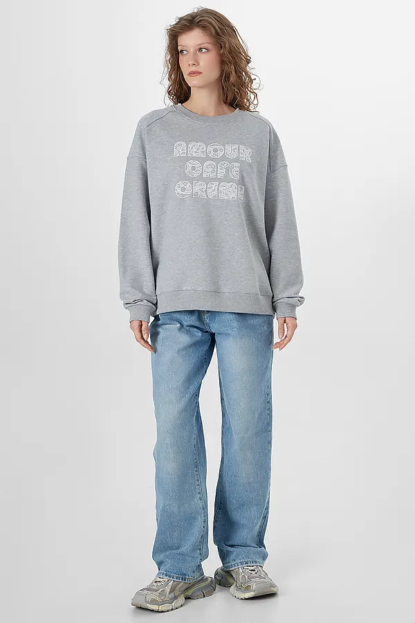 Свитшот MARK FORMELLE, серый меланж 4250-е - фото 2