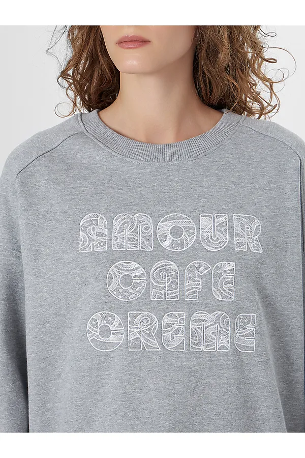 Свитшот MARK FORMELLE, серый меланж 4250-е - фото 2