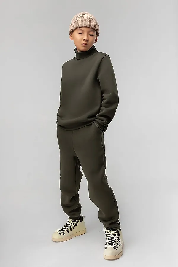 Костюм (Водолазка+Брюки) BODO, темный хаки - фото 2