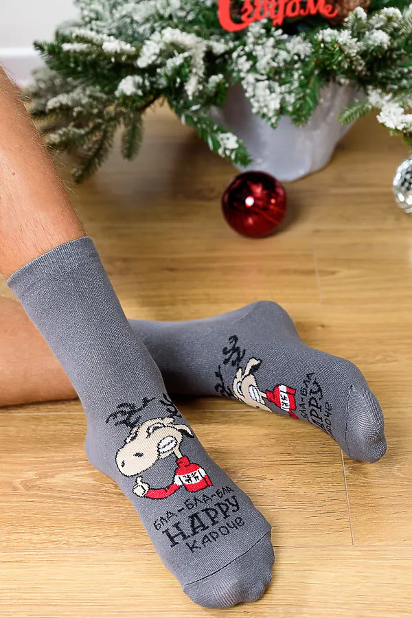 Носки стандарт Бла-бла-бла НАТАЛИ, серый - фото 2