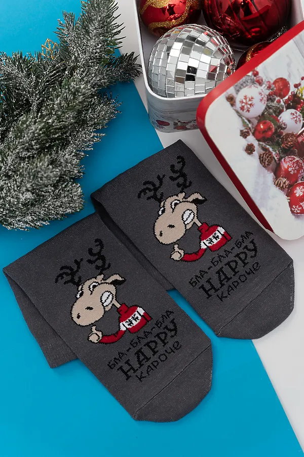 Носки стандарт Бла-бла-бла НАТАЛИ, серый - фото 2