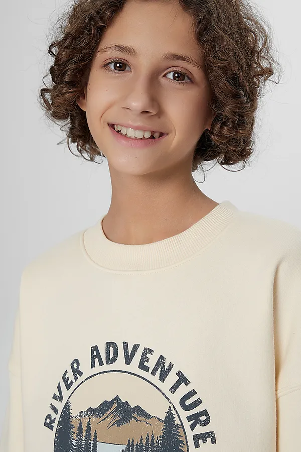 Свитшот MARK FORMELLE, топленое молоко +печать - фото 2