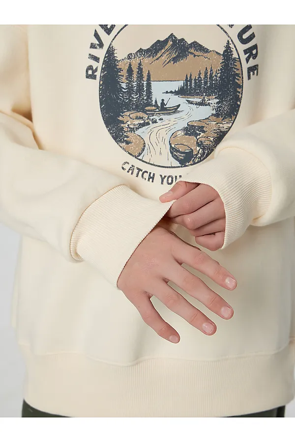 Свитшот MARK FORMELLE, топленое молоко +печать - фото 2