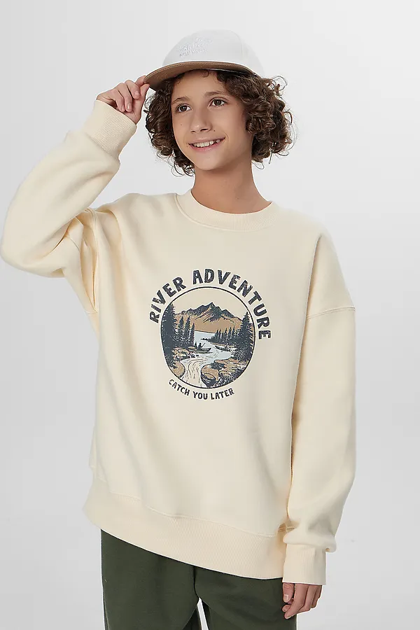 Свитшот MARK FORMELLE, топленое молоко +печать - фото 2