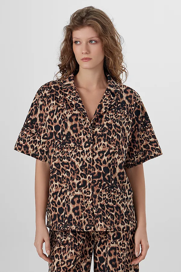 Пижама MARK FORMELLE, леопард на песочном - фото 2