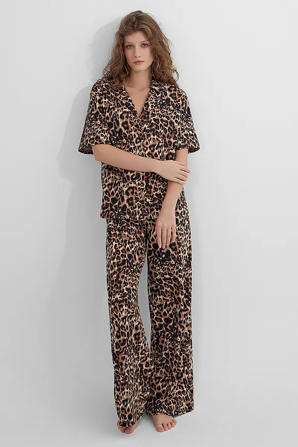 Пижама MARK FORMELLE, леопард на песочном - фото 2