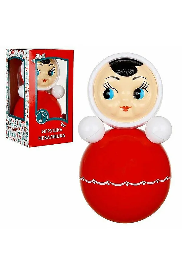 Неваляшка в худ. упаковке URAL TOYS, красно-белый - фото 2