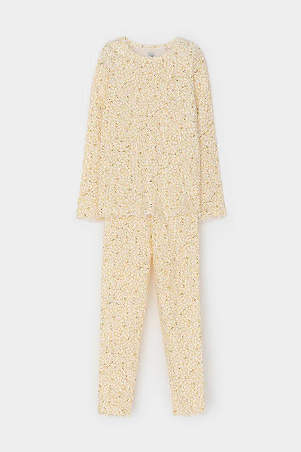 Пижама CROCKID, светлая мимоза,лепестки цветов - фото 2