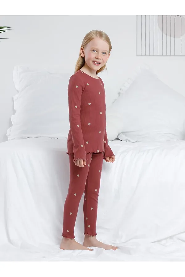 Пижама CROCKID, шоколадный десерт,сердечки - фото 2