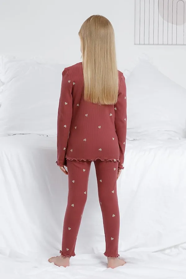 Пижама CROCKID, шоколадный десерт,сердечки - фото 2