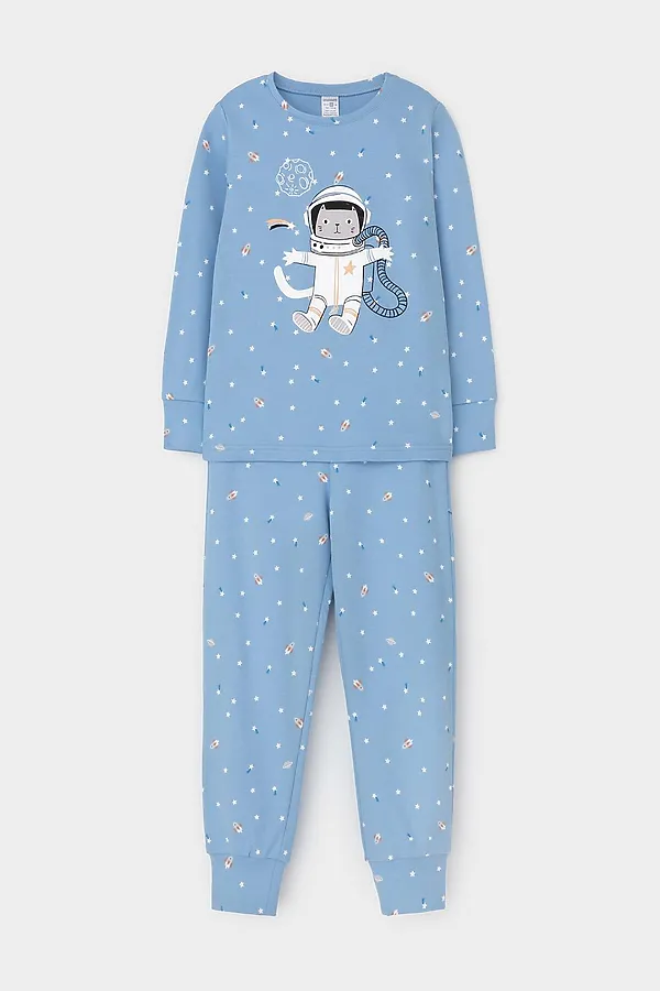Пижама CROCKID, голубой,космические просторы - фото 2