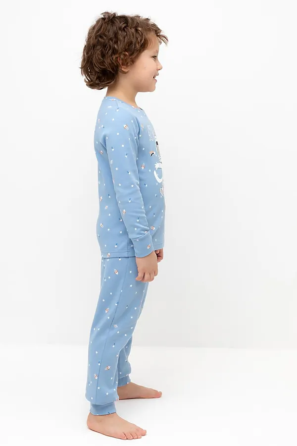 Пижама CROCKID, голубой,космические просторы - фото 2