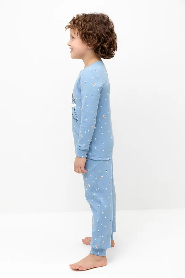Пижама CROCKID, голубой,космические просторы - фото 2