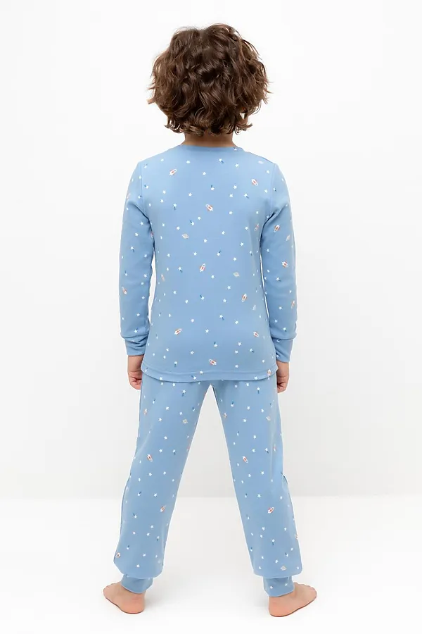 Пижама CROCKID, голубой,космические просторы - фото 2